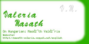 valeria masath business card